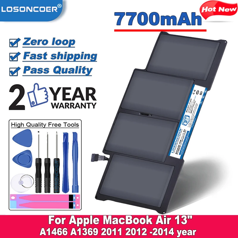Аккумулятор A1405 для ноутбука Apple 7700 мАч 13 дюймов A1466 A1369 2011 2012 -2014 замена a1405 A1496 |