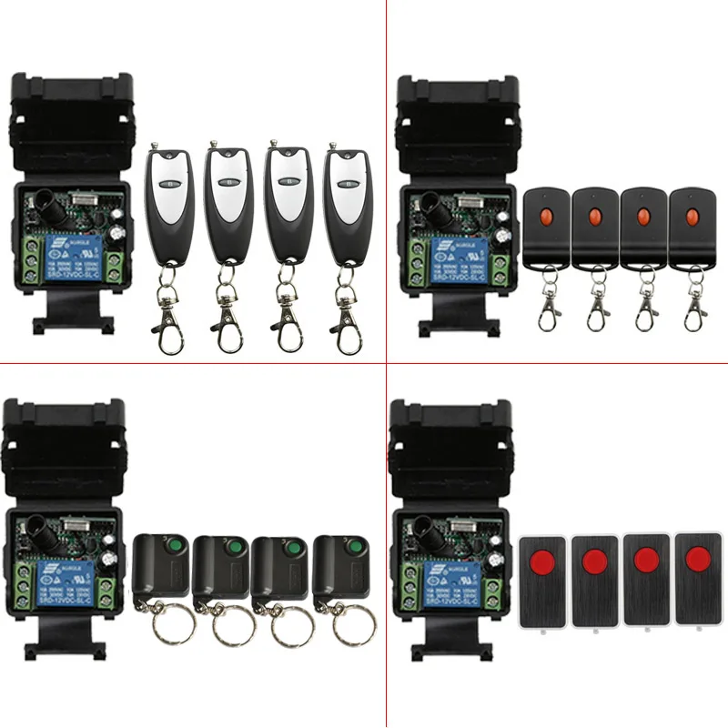 

Universal Wireless Remote Control Switch DC 12 v 1CH mini wireless radio remote control switch 315/433MHZ fan/light power on/off