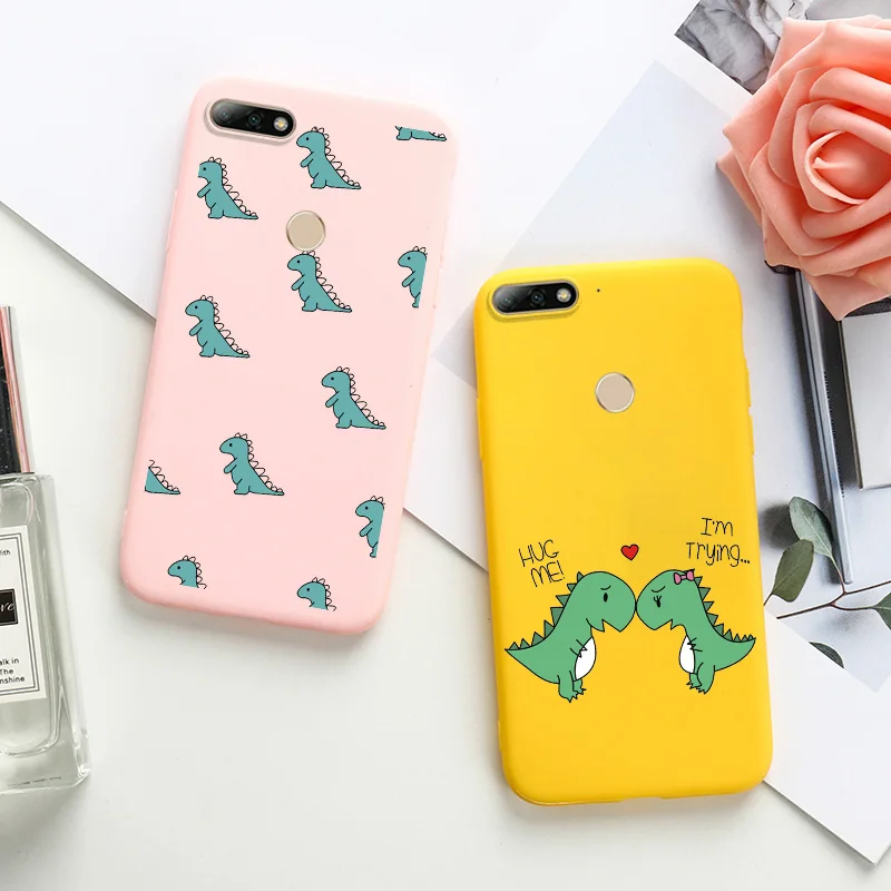 

For Huawei P Smart Plus Y7 Pro 2019 Case Cartoon Candy Color Painted Silicone Soft TPU Cover For Huawei Y5 Y6 Prime 2018 Cases