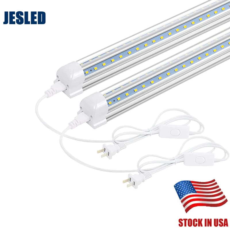 

2pcs T8 LED Light Fixture 2FT 14W Under Cabinet Lighting Ceiling Utility Shop Light Corded Electric with Built-in ON/Off Swith