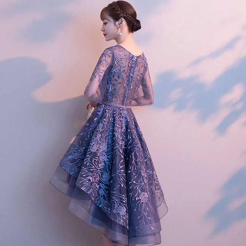 JaneyGao Короткие Выпускные платья для официальных Вечеринка с рукавами, низкая цена, высокие элегантное платье на выпускной стильный на