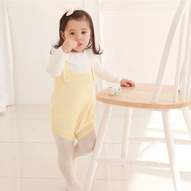 Winter Knitted Romper Baby Girl Boy Sleeveless Warm Cute Wings Design Strap Newborn Outfits