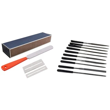 

10 Pcs Guitar Frets/Nuts File Rasp Grinding Knife Repair Burnish Tool & 14 Pcs Guitar Fret Crowning Luthier File