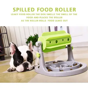 

Puppy Puzzle Slow Food Bowl Pet Slow Feeder Refillable Creative Interactive Plate Hind&Find Novelty Plastic Drum Type Game