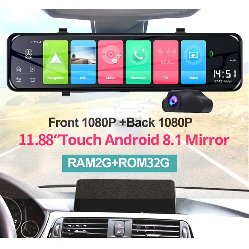 LDZDSEE 4G ADAS Автомобильный видеорегистратор Камера Зеркало 2G + 32G FHD 1080P Android 8 1 gps wifi
