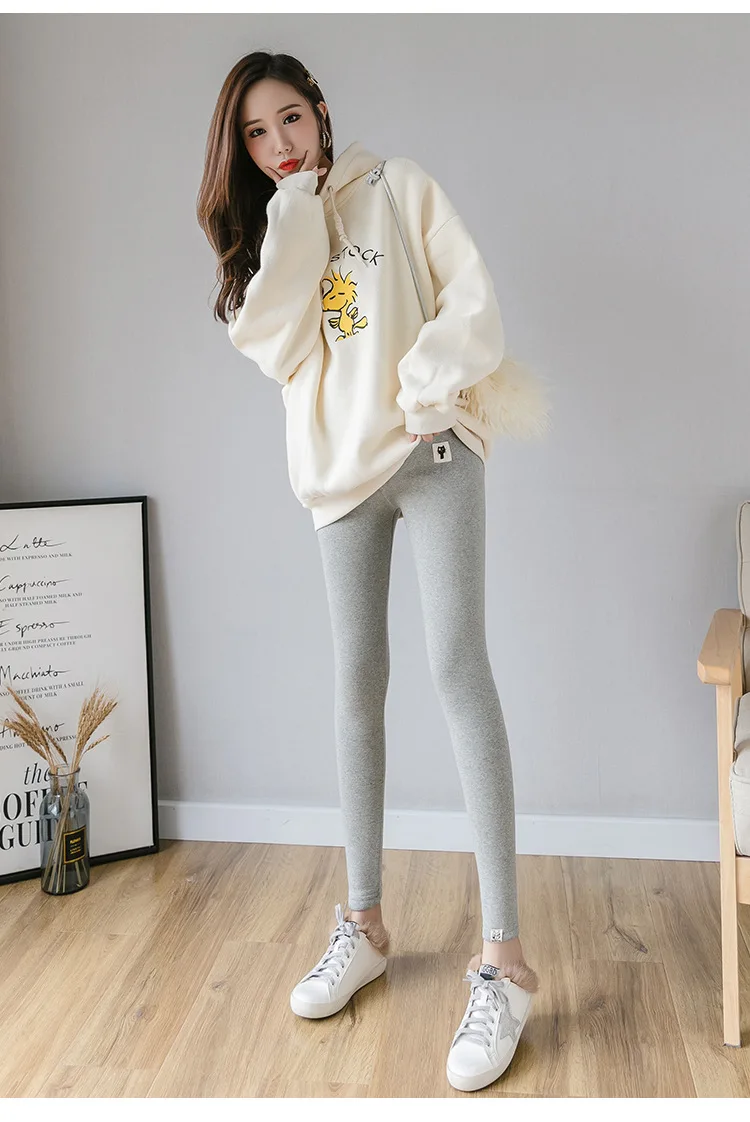 Explosion models maternity clothes autumn and winter plus pregnant thickening stomach lift comfortable leggings pregnant trouser