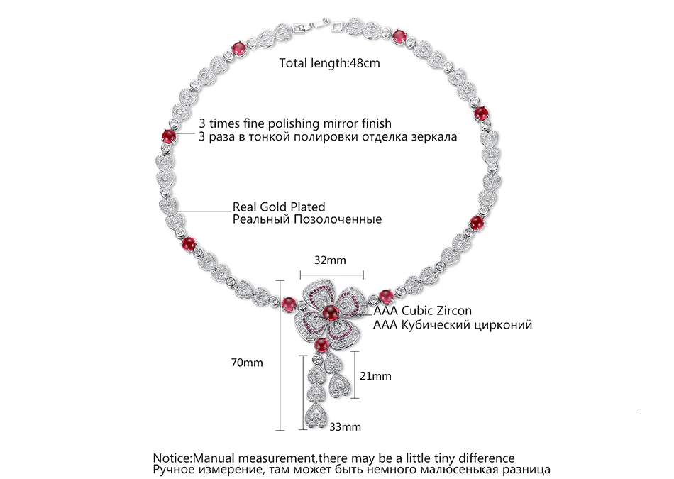 LUOTEEMI, новинка, цветочная подвеска, ожерелье для женщин, роскошное CZ ювелирное изделие для свадебной вечеринки, красный цвет сливы, воротник, mujer, рождественский подарок