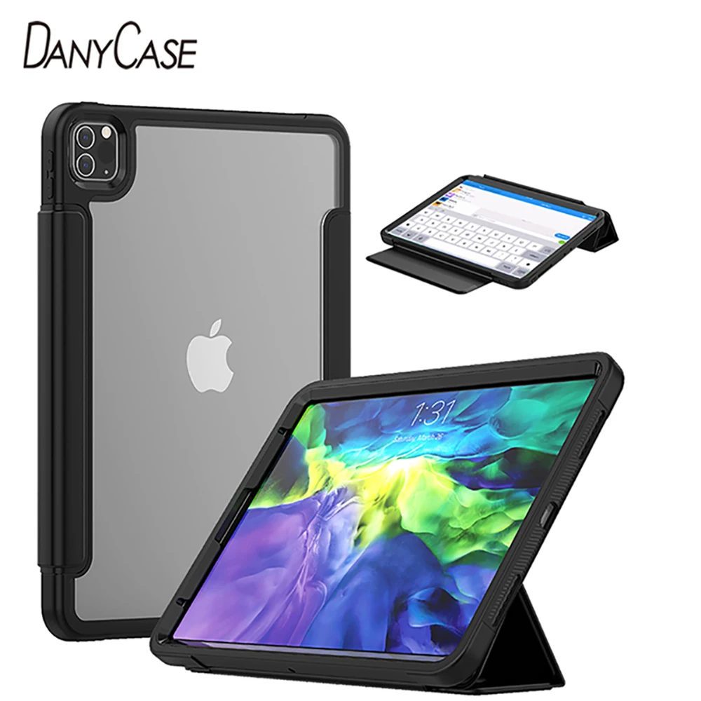 Heavy Duty Case For iPad Pro 11 Case 2020 TPU Hard Smart Cover With Pencil holder