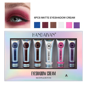 

HANDAIYAN Fashion Matte Sexy Liquid Eyeshadow Shimmer Long Lasting Waterproof Milk Pigmented Eye Shadow Cream Makeup Cosmetics