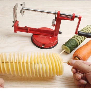 

Manual Rotating Potato Chip Cutter Multifunctional Slicer Potato Tower Spiral String Cutting Machine Whirlwind Potato Machine