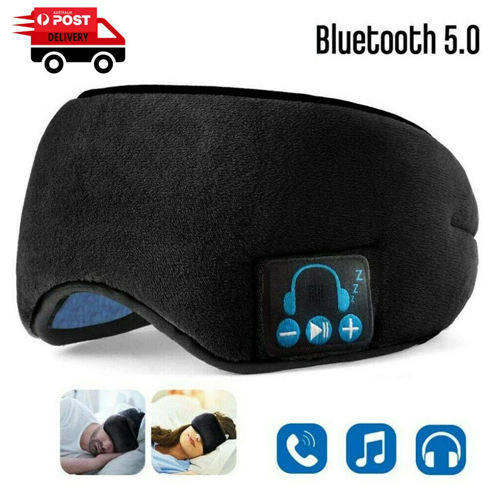 Wireless Bluetooth 5 0 Eye Patch Headsets Stereo Music Sleep Auxiliary Breathable Eye Mask Blinder Eyeshield