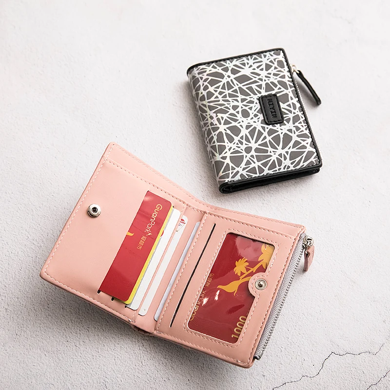 2020 New women's wallet small print fold wallet zipper short ladies money bag functional card holder coin purse carteira feminin 2020 New women's wallet small print fold wallet zipper short ladies money bag functional card holder coin purse carteira feminin