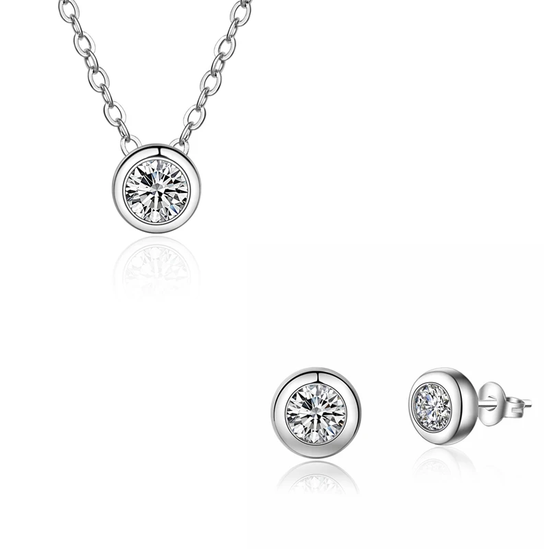 Комплект из колье и серёг серебра 925 пробы | Украшения аксессуары