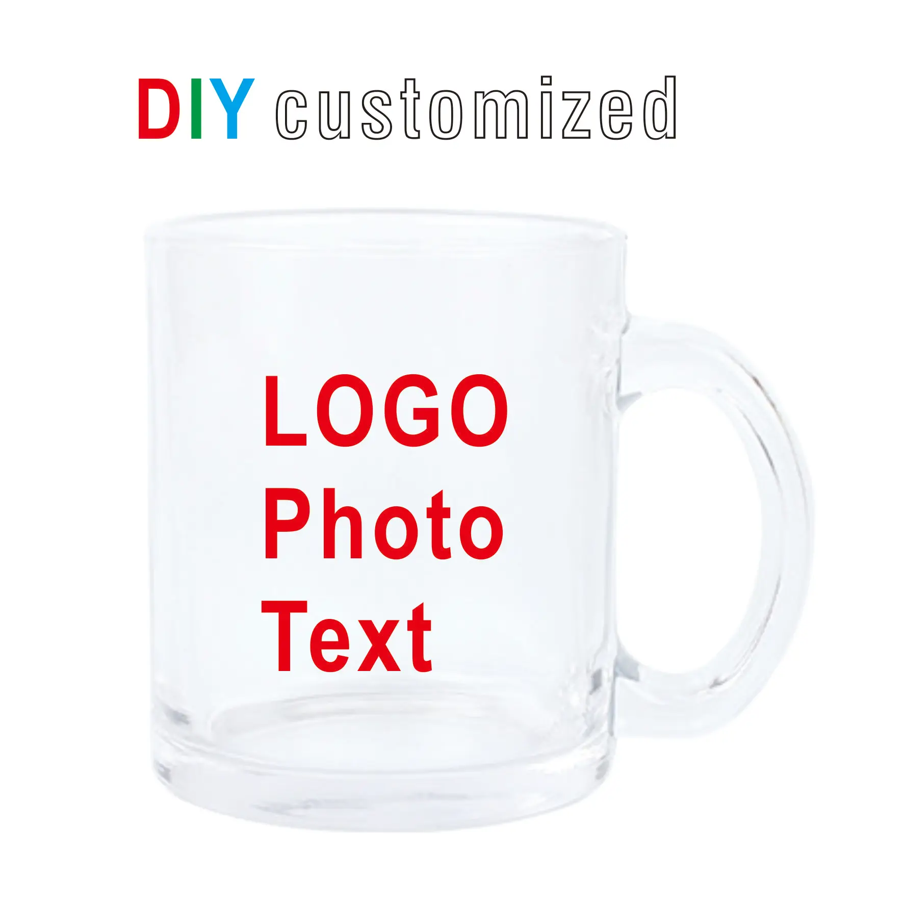 Personalized 11oz Glass Mug – Customizable Coffee Cup with Printed Design