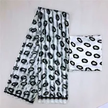 Органза Шелковый узор атласная шелковая ткань высокого качества Цифровая печатная восковая африканская ткань для вечернего платья африканская атласная ткань