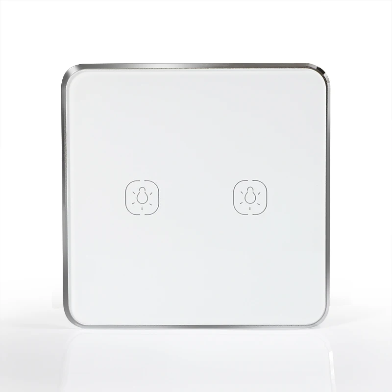 ЕС Великобритания Тип Tuya Smart ZigBee две банды пожарный провод сенсорный выключатель работает с Alexa Google Home Голосовое управление
