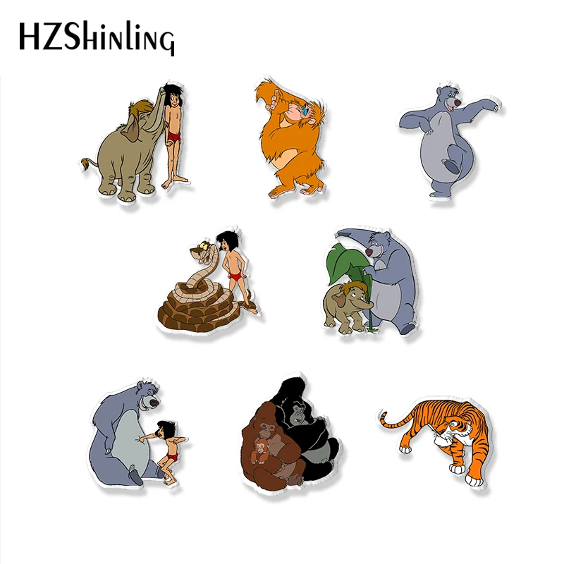Новинка 2021 Kawaii The Jungle Book Mowgli бахира Шелли Као брошь из акриловой эпоксидной смолы