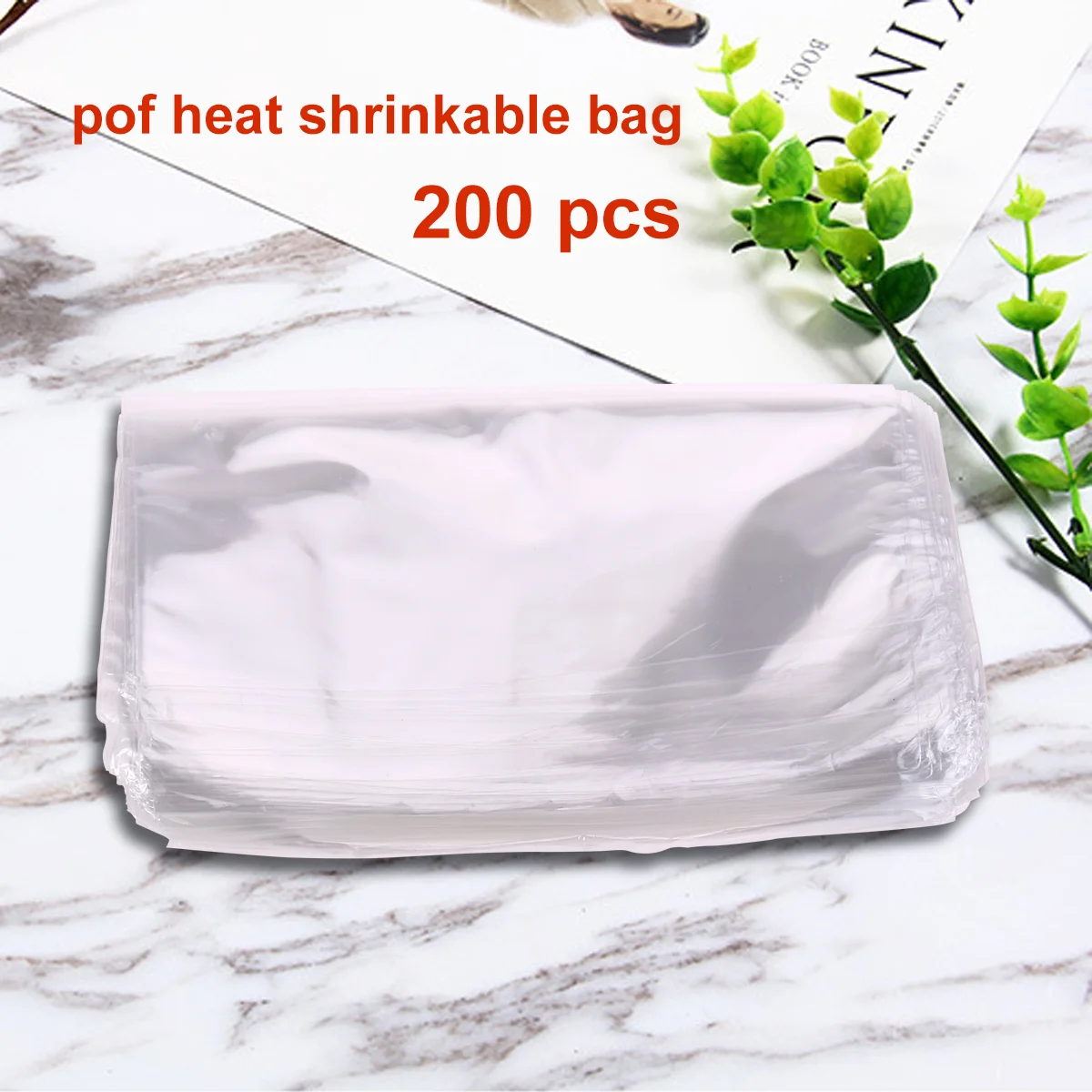 200 Pcs 6X6 inch Waterproof POF Heat Shrink Wrap Bags for Soaps Bath