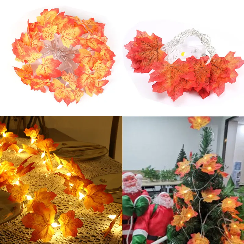 

Maple Leaves String Lights Led Garland Decorations Fairy Street Garland Lights Christmas Decorations for Home Navidad Patio Deco