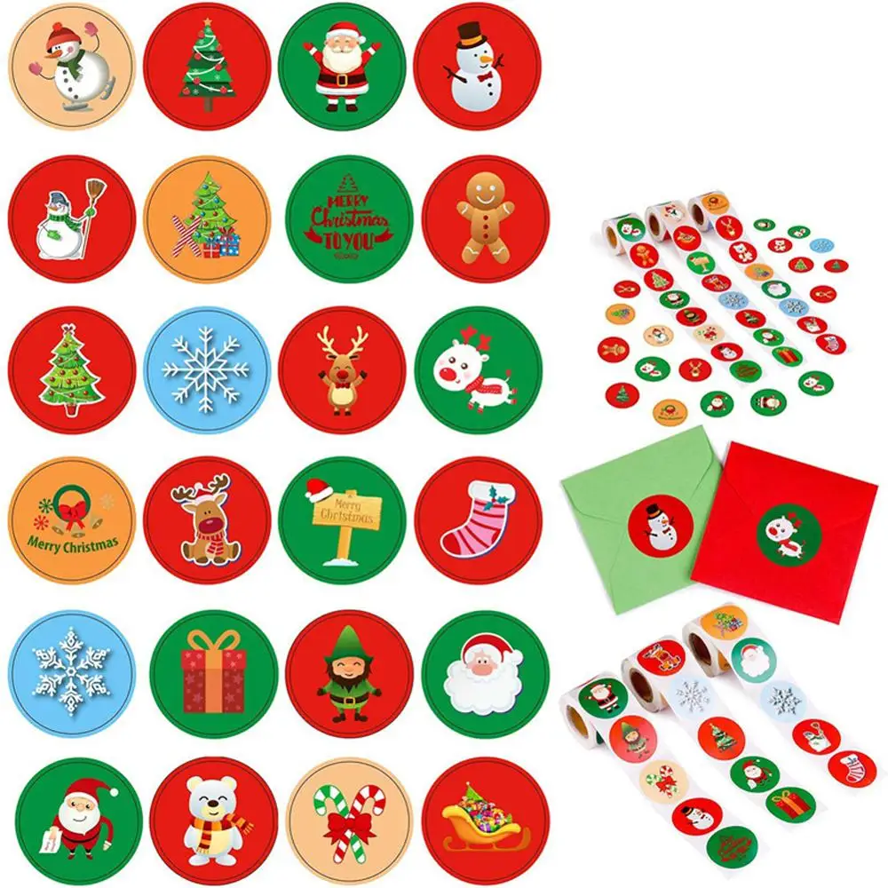 

Christmas Gift Sealing 500pcs Stickers Thank you Love Design Diary Scrapbooking Stickers Party Gift Decorations Labels