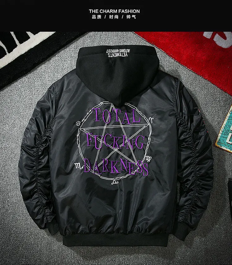 Новая европейская американская Японская уличная Harajuku Мужская Женская куртка-бомбер вышитые женские s мужские куртки и пальто плюс размер