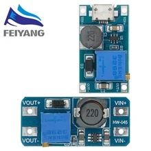 MT3608 DC-DC ayarlanabilir Boost modülü 2A Boost plaka adım modülü ile/olmadan mikro USB 2V-24V 5V 9V 12V 28V