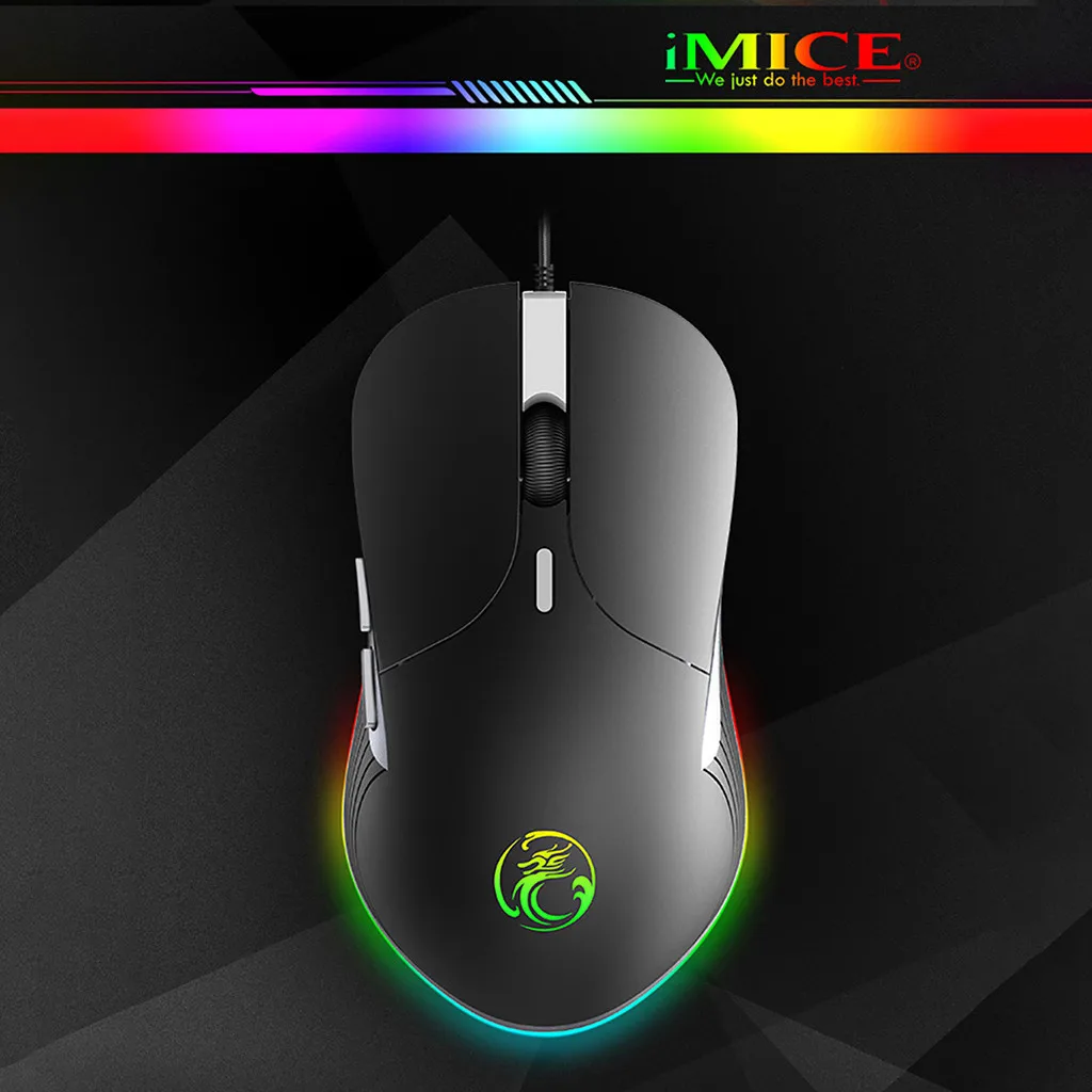 IMICE X6 Проводная игровая мышь высокой конфигурации USB компьютер геймер 6400 DPI