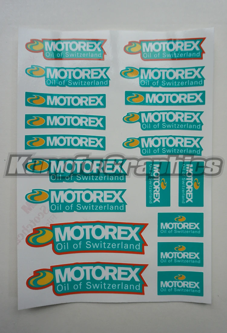 KUNGFU GRAPHICS Waterproof Heatproof Decal Vinyl MX Racing Sticker Kit for MOTOREX Motorcycle Helmet Motorsports Motocross Green - Цвет: MSS (14)