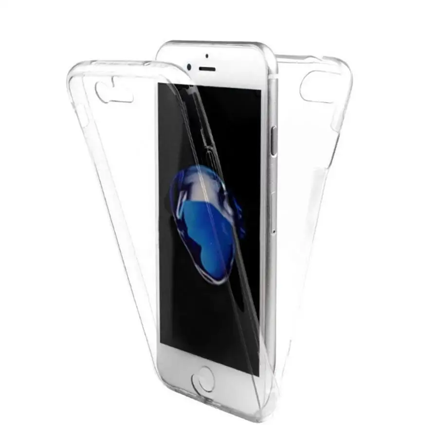 100 шт 360 градусов полный защитный чехол для iPhone 11 pro max мягкий прозрачный TPU чехол для iPhone X XS MAX XR 7 8 6 6S Plus 5 5S SE