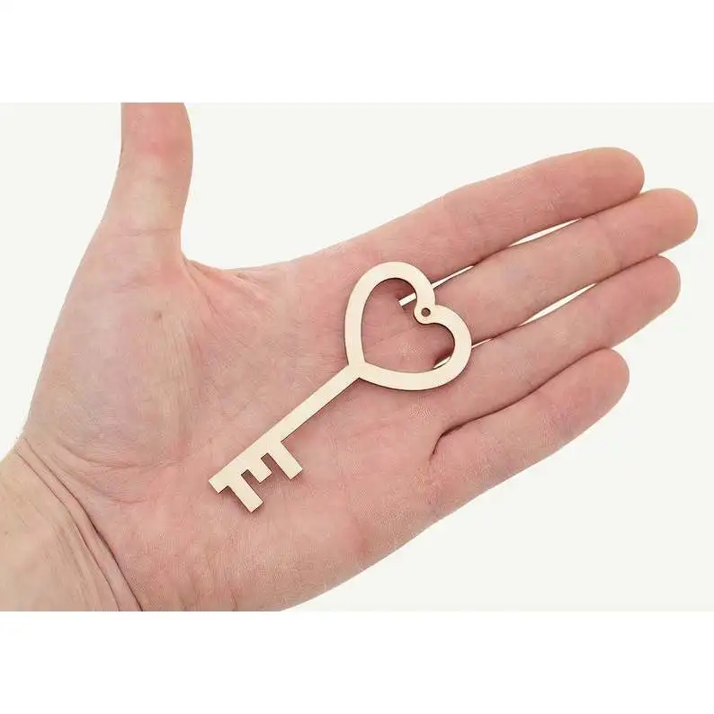 

Wooden Key Shape (8cm) Craft Embellishments Decoration Gift Decoupage Card Making Scrapbooking 0835