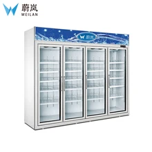 2~ 8 ℃ 4 двери Коммерческая Витрина-Холодильник Холодильное оборудование
