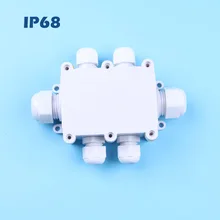 IP68 белый Водонепроницаемый Пластик наружный кабель провода Разъем Железы электрическая 6-кабель распределительная коробка с терминал для ПК