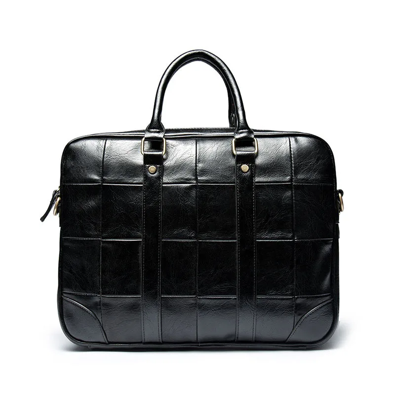 

Checked business handbag vintage men's handbag men's casual bag fashion fashion computer briefcase