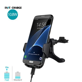 

Mindzo Car Mount Qi Wireless Charger For iPhone X 8 Plus Quick Charge Fast Wireless Charging Car Holder For Samsung S9 S8