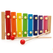 8-Note музыкальный инструмент, игрушка с деревянным каркасом ксилофон детские игрушки детские развивающие игрушки подарки с 2 мальками N2950n10
