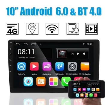 

10 inch for Android 7.1 2 Din MP5 Car Stereo Radio Player Car MP5 Player In Dash HD 1080P Video Player OBD GPS Navigation WiFi