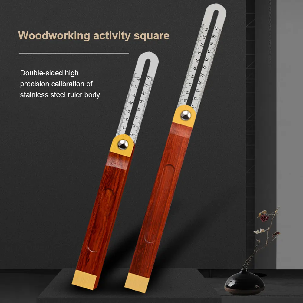 Clear Scale Double Sided Measurement Activity Woodworking Portable Adjustable Angle Ruler Hardware Protractor Stainless Steel