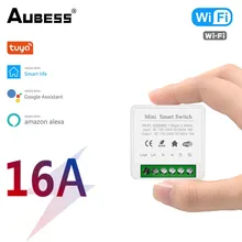 Tuya Smart Wifi Switch Supports 2 Way Smart Home Wireless Switch Alexa Google Home 16A Timer Voice Control DIY Automation Module