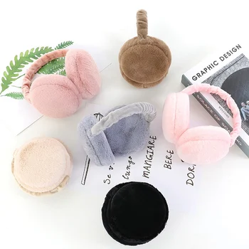 

New Fur Solid Color Ladies Earmuffs Autumn And Winter Warm And Comfortable Unisex Skiing Fur Headphones Casque Antibruit Cute