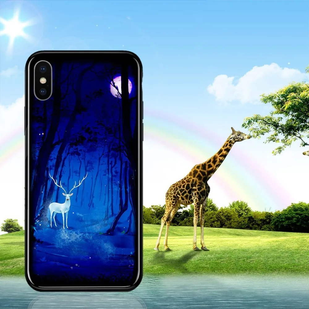 Для iPhone XS MAX XR взрывозащищенный стеклянный Чехол для мобильного телефона анти-падение высокое качество чехол для мобильного телефона