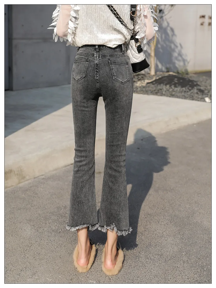 JUJULAND woman jeans Flared jeans for ladies661