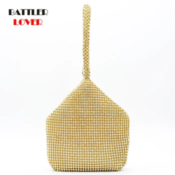 

2020 New Arrival Soft Women Evening Bags Diamond Rhinestones Clutches Silver Black Gold Crystal Wedding Party Handbags Purse