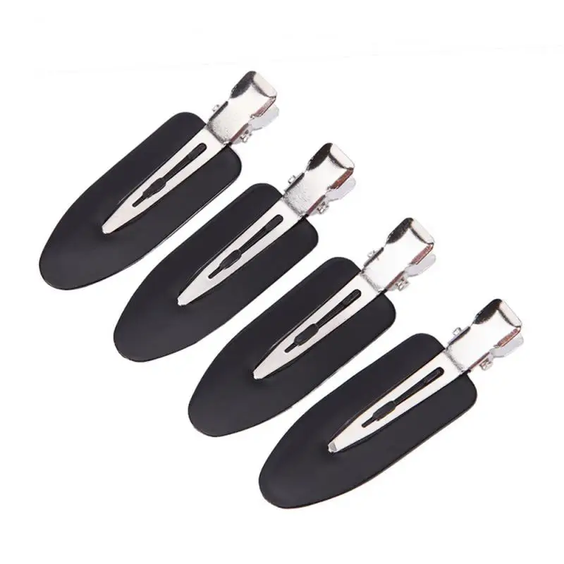 2/3/4Pcs No Bend Seamless Hair Clips Side Bangs Fix Fringe Barrette Makeup Washing Face Accessories Women Girls Styling Hairpins - Color: 03black 4pcs