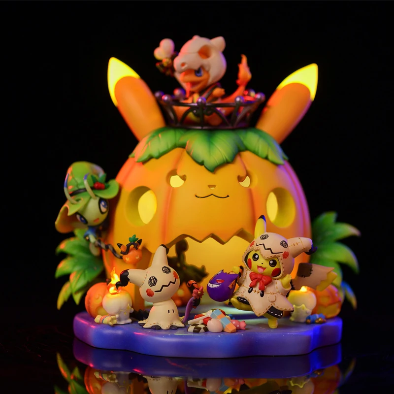 限定ポケモン像gkコレクションヒトカゲcos Cubone Mimikyu Gengarセレビィピカチュウジャック O ランタンアクションフィギュア Null Aliexpress