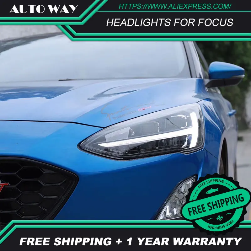 Автомобильный Стайлинг для Ford Focus фары 2019 динамический сигнал Led Drl Hid Bi Xenon