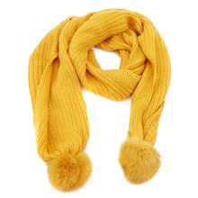 Г. Зимний милый, лидер продаж, детский шарф, теплый, детский шарф, шаль из кроличьей шерсти, Одноцветный, шерстяной вязаный детский длинный шарф