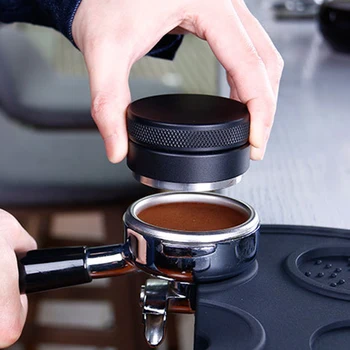 

58/53/51mm Adjustable Stainless Steel Coffee Espresso Tamper Convex Four Angled Slopes Base Distribution Tools Kitchen Tools