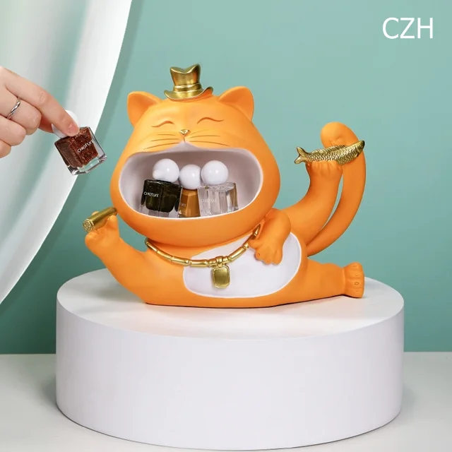 Resin Big Mouth Storage Box Home Decoration Sculpture Decoration Candy Storage Accessories