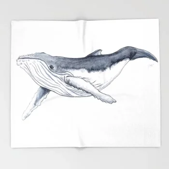 

Marine Animal Blanket Color Design Baby Humpback Whale Fleece Blankets and Throw Blanket for Beds Christmas Decorations for Home