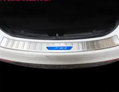 Подходит для- для kia K3 задняя защитная накладка Специальная нержавеющая сталь багажник пластины декоративные аксессуары - Цвет: outside